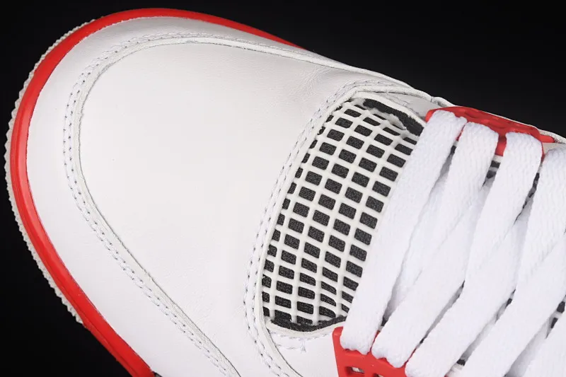 All categories Air Jordan Jordan series basketball shoes Air Jordan 4 foreign trade version Air Jordan 4 Retro "Fire Red" AJ4 Joe 4 white red flame red basketball shoes DC7770-160